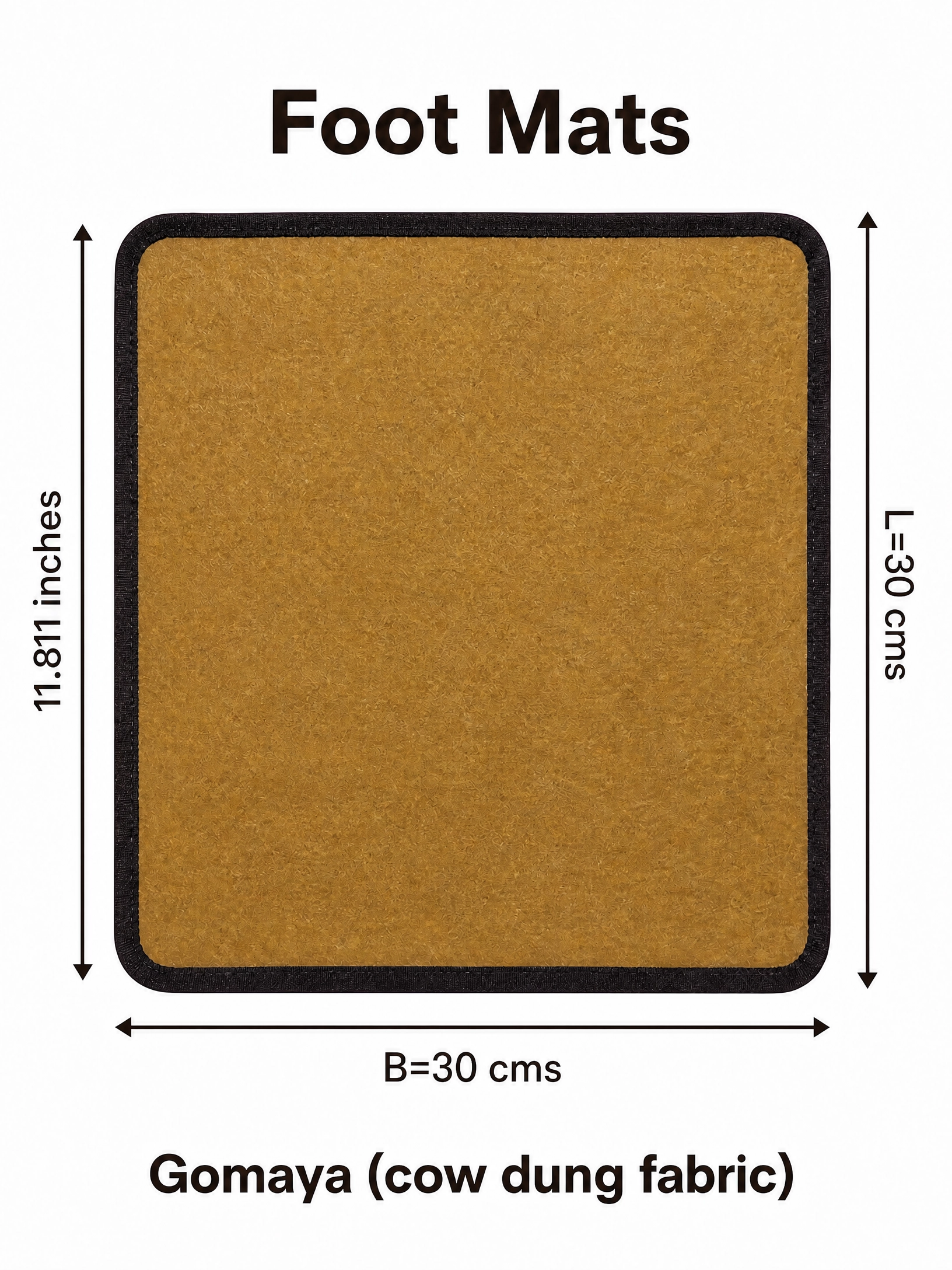 Gomaya Cow Dung Fabric Foot Mats image 3