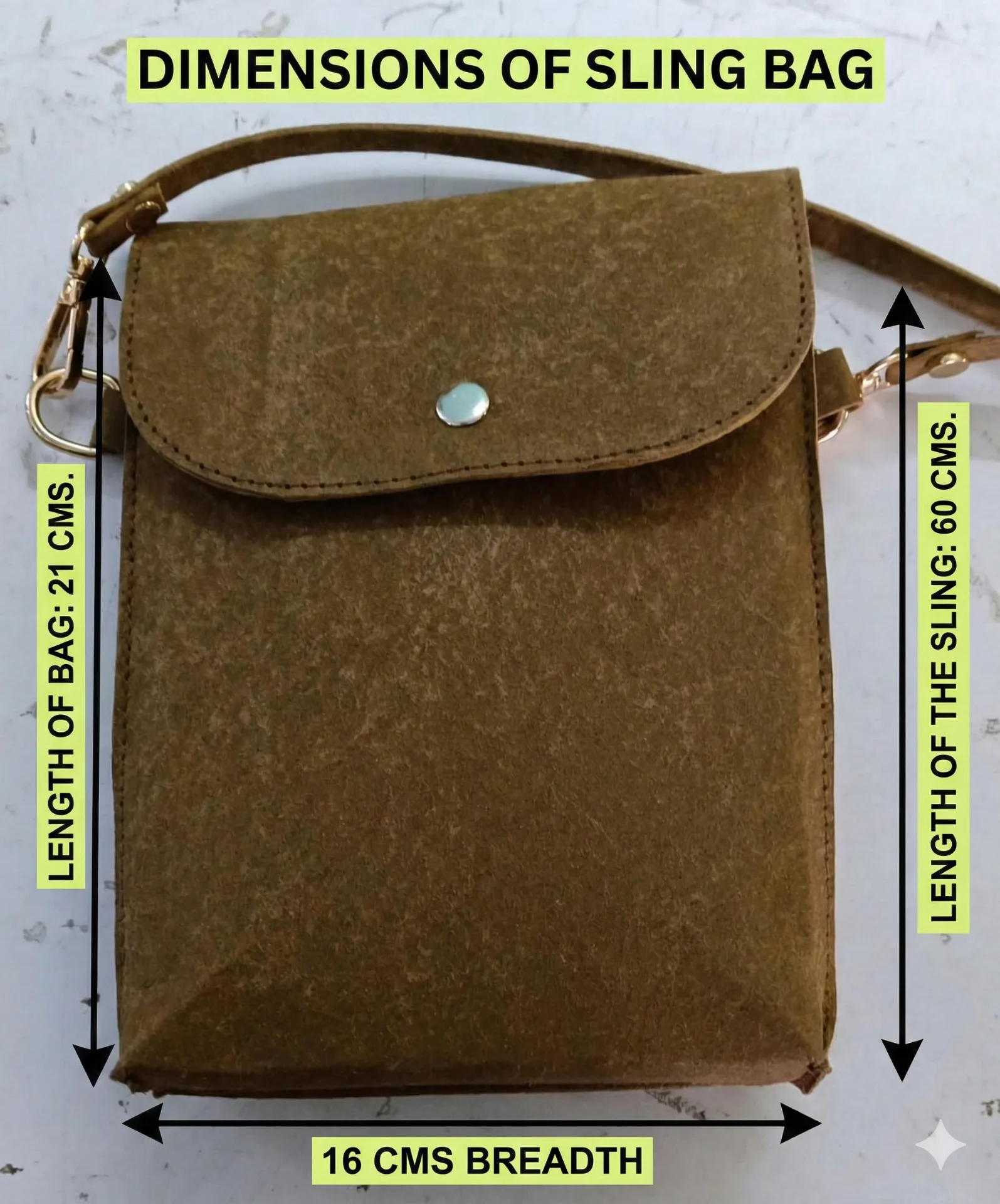 Gomaya Cow Dung Fabric Ladies Sling Bag image 2